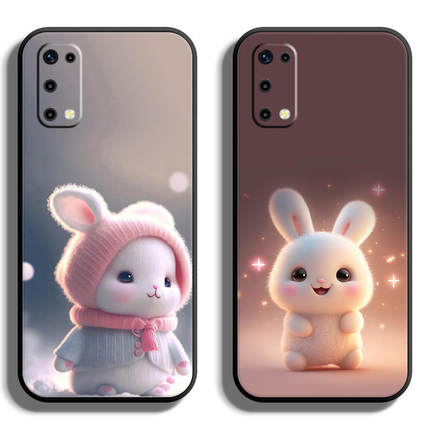 适用oppoK7手机壳oppo K7X保护套防摔全包软超薄情侣潮网红男液态硅胶女新款简约个性创意直边卡通萌兔兔定制