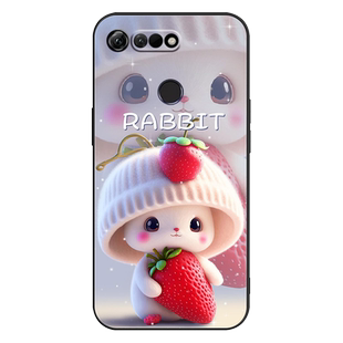 适用华为荣耀V20手机壳V20保护套PCT-AL100防摔全包软超薄情侣潮网红男液态硅胶女个性简约直边卡通萌兔定制