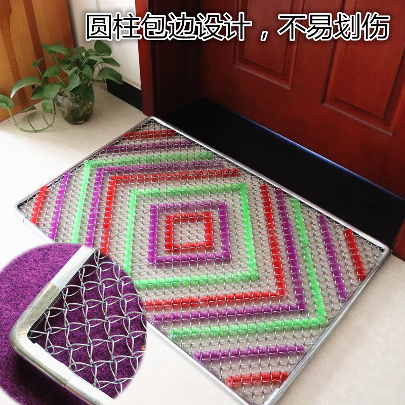 金属刮泥进门地垫楼道蹭脚除尘门垫镀锌不锈铁丝防滑垫子玄关地毯