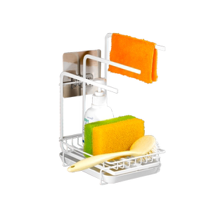 厨房毛巾架抹布架免打孔挂晾凉放抹布的架子水槽用品沥水置物架