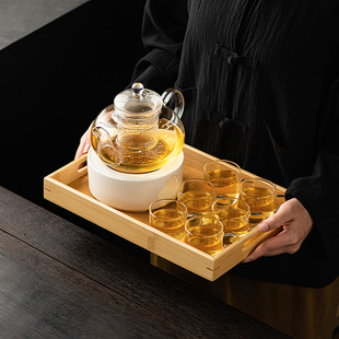 围炉煮茶冰茶容器温茶炉小火炉蜡烛底座保温暖茶器提香烘茶炉托盘