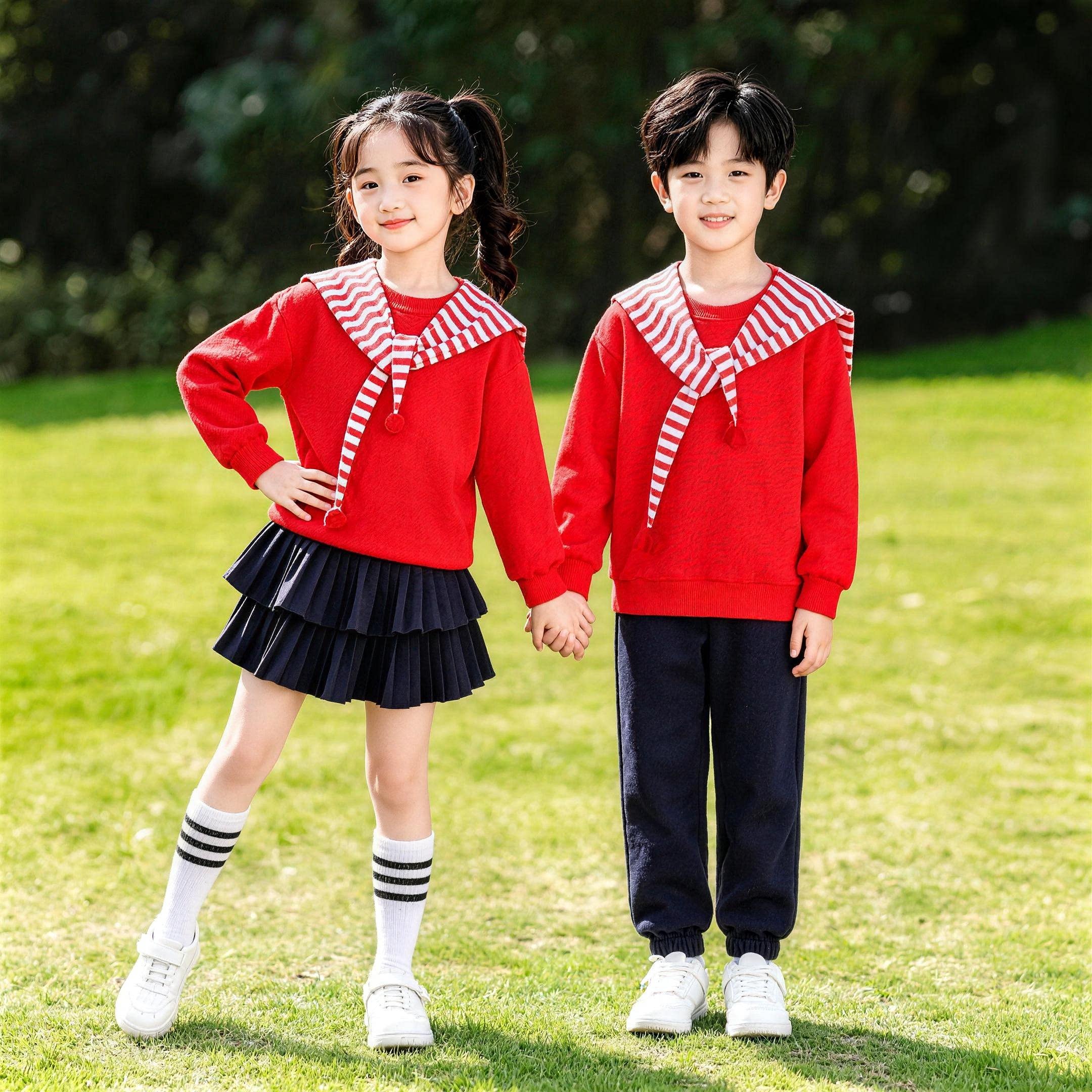 国庆儿童合唱表演服小学生运动会班服啦啦队演出服幼儿园卫衣套装