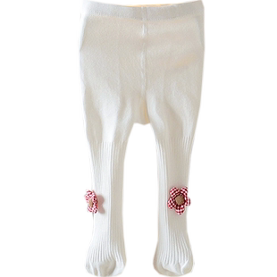 女童裤子春春装儿童春春款白色女宝宝春天打底裤薄款韩版外穿裤潮