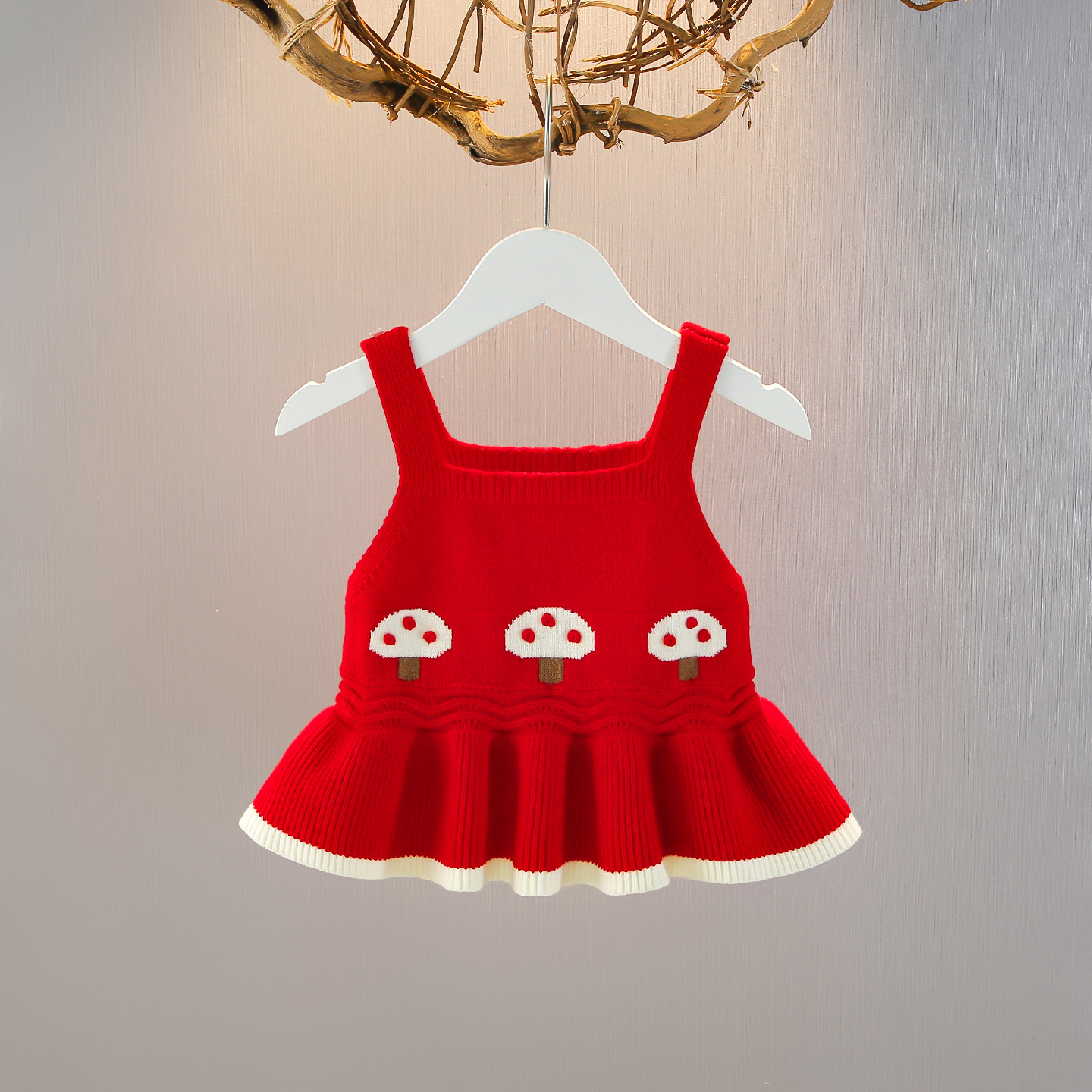 女童连衣裙2025新款儿童洋气秋装针织裙女宝宝秋季吊带公主裙子潮,童装/婴儿装/亲子装,连衣裙,淘宝优惠券,粉丝福利购,淘宝优惠卷