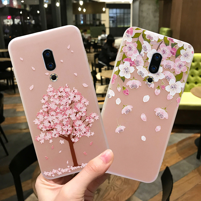 魅族16spro手机壳16thplus透明磨砂软壳15plus少女款x超薄th外壳xs硅胶s保护套x8网红t潮牌个性创意ins风樱花