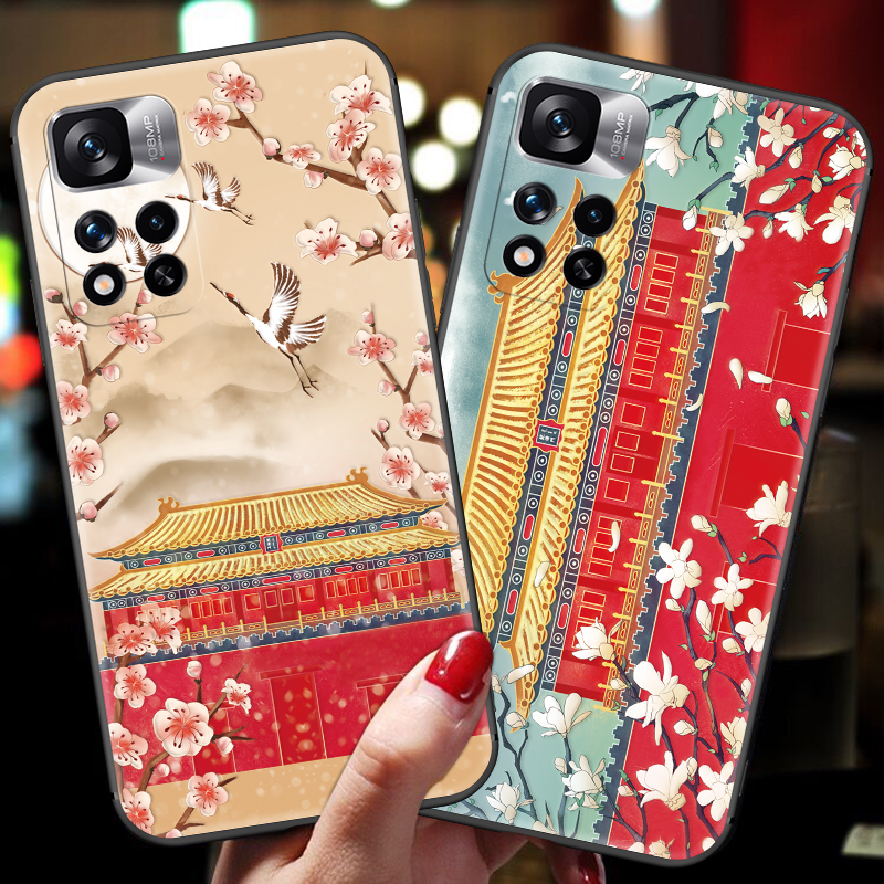 上新了故宫适用于小米红米note11pro手机壳中国风redminote11por+硅胶软壳女款复古风十国潮网红潮牌新款外壳