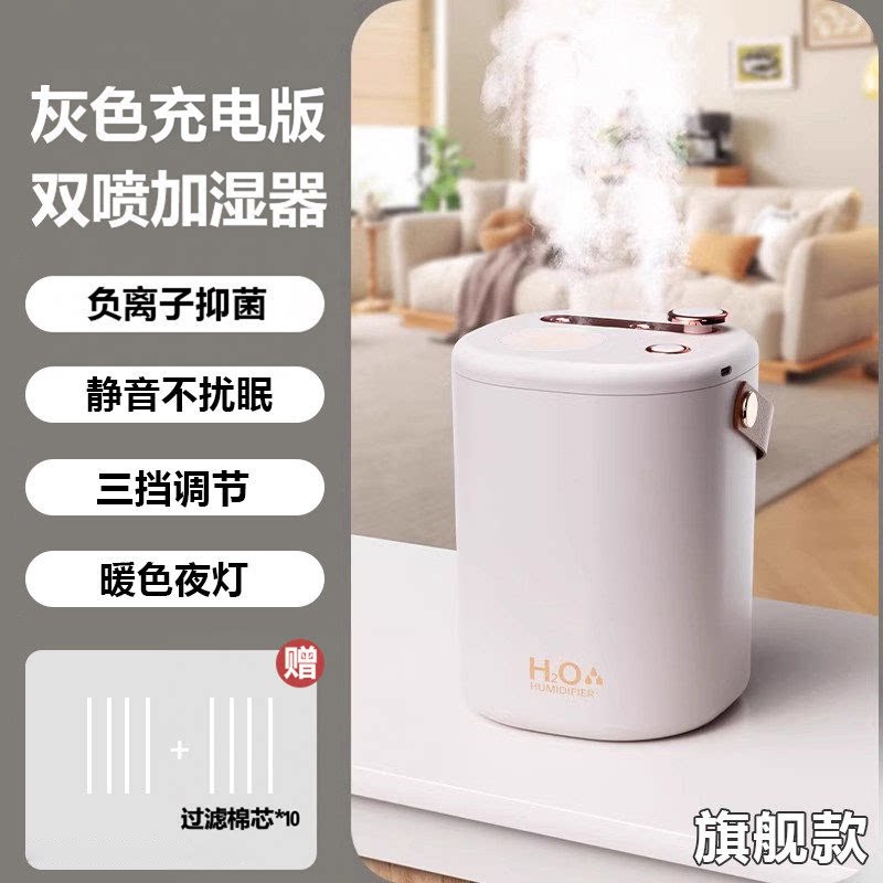 加湿器大喷雾孕妇婴幼儿香薰保湿神器大雾量室内充电款便携卧室家用静音办公室桌面2025新款无线空气学生宿舍