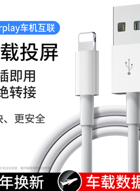 能适carplay数据线适用苹果iphone车载USB连接车机互联carpaly充电线车用支持奔驰大众奥迪汽车快充专用闪充
