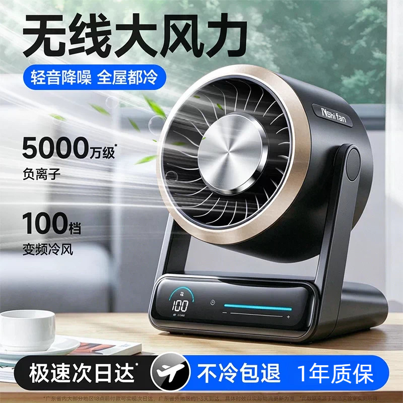 【负离子净化空气】循环桌面风扇图片