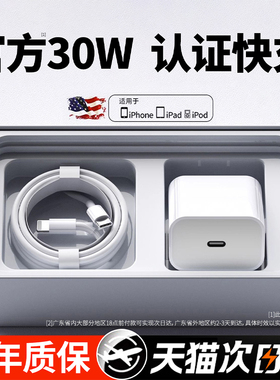 【30W快充】能适适用苹果15充电器头14pro插usbc原iphone12promax数据线typec装11ipad手机20W闪13配plus套XR