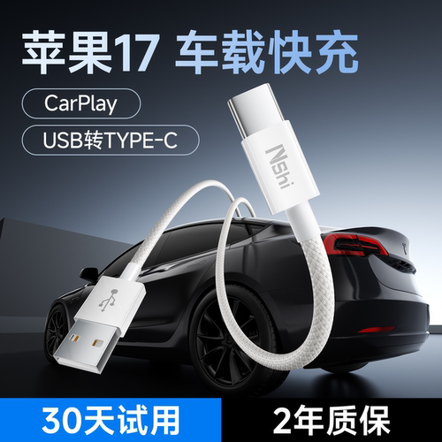 能适适用苹果AtoC车载编织快充线