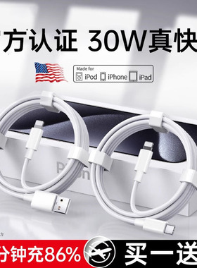 【30W快充】能适适用iPhone14promax数据线15苹果16充电线pd闪充13手机加长2米ipad苹果12/7plus单头原冲电装
