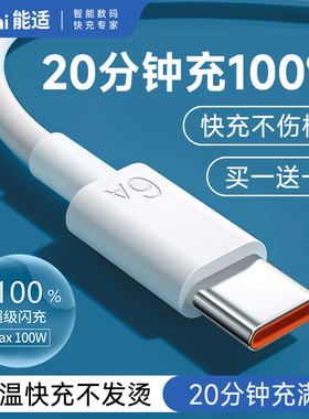【能适】数据线typec适用华为oppo小米vivo荣耀tpyec6A闪充p4030手机nova7充电线tyepc安卓快充tapyc充电tpc