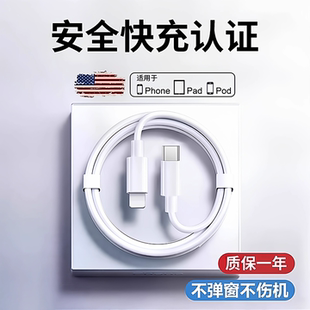 ipad速冲Lightning充电器线装 能适PD数电线快充适用iPhone14promax充电线14plus闪充13 12手机加长2米11正品