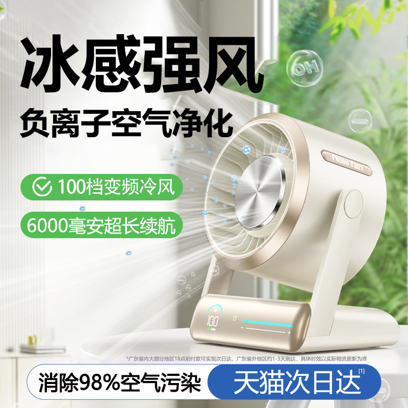 2026新款负离子循环桌面风扇家用图片