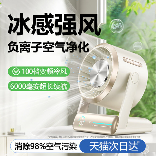 2026新款负离子循环桌面风扇家用