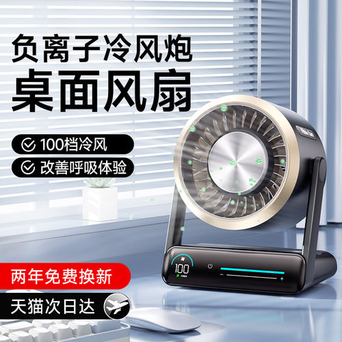 2026新款负离子循环桌面风扇家用
