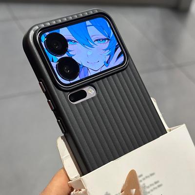 钛金属质感黑色抗污准分子UV瓦楞条纹磁吸适用小米17pro手机壳max超薄15/14磨砂13Ultra红米K80硬壳K70耐脏60