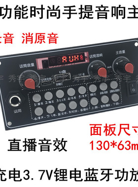 CYA6多功能K歌蓝牙5V充电广场舞音响功放板 3.7V带混响音效主播板