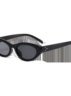 欧美风太阳镜女2022新款墨镜防紫外线圆脸显瘦海边高级感猫眼镜