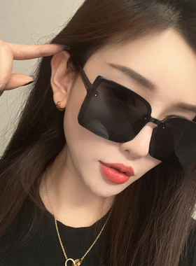 女式太阳镜防紫外线圆脸大框墨镜