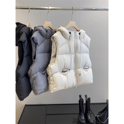 羽绒棉马甲女款2025新款泡芙背心