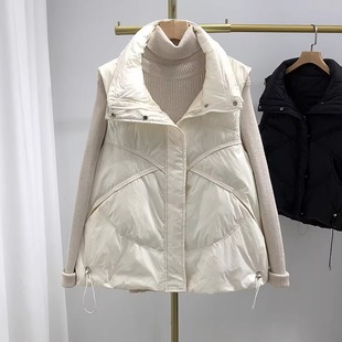 坎肩宽松大码 韩版 洋气百搭马夹外套潮 2024秋冬新款 羽绒棉马甲女款