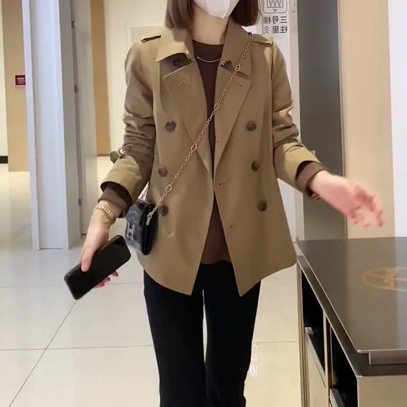 高级感纯色短款风衣女春秋季2026新款大码女装显瘦气质英伦风外套,女装/女士精品,风衣,淘宝优惠券,粉丝福利购,淘宝优惠卷