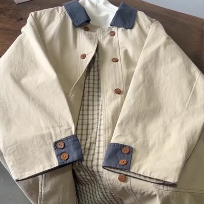 超火卡其色风衣外套女中长款上衣