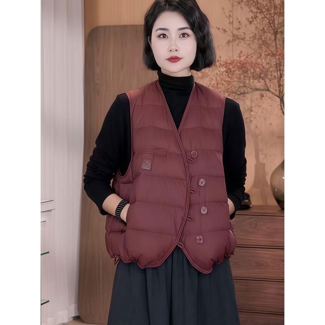 轻薄羽绒棉服马甲短款坎肩外套女