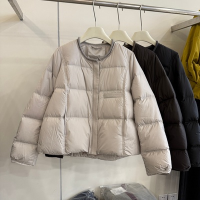 爆款高级感圆领短款羽绒棉服外套