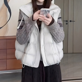 无袖 女装 羽绒棉马夹背心 大码 高级感立领加厚马甲外套秋冬2025新款