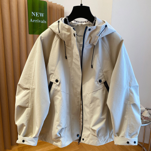 韩国高级感派克服冲锋衣外套女秋冬2025新款 上衣 宽松休闲连帽工装