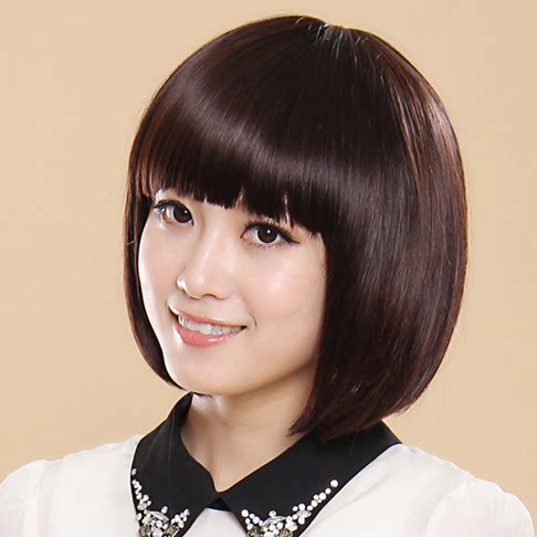 高温丝齐刘海时尚女短款bobo头