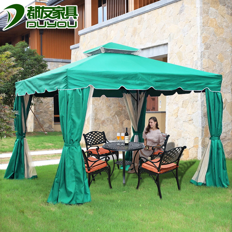 戶外涼亭露天遮陽棚庭院3米豪華陽光蓬防蚊4米移動四角亭羅馬帳篷在類目 住宅傢俱, 戶外/庭院傢俱, 木屋涼亭中 - 來自Buy2taobao.com提供專業的淘寶代購服務