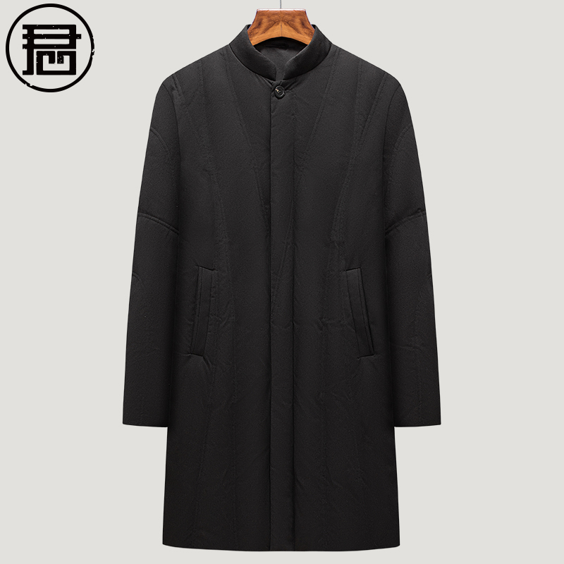 新中式羽绒服男保暖冬装90白鸭绒
