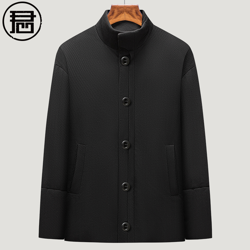 中国风羽绒服男冬季外套白鸭绒