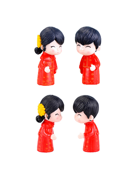盛装男女PVC玩偶孩子过家家玩具