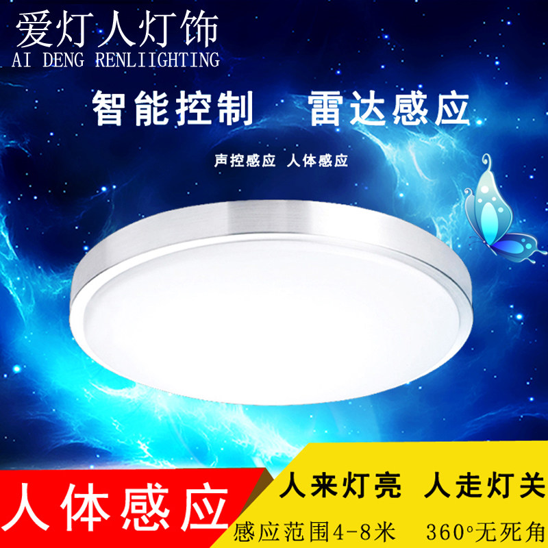 램프 애호가 LED 레이더 유도 복도 천장 조명 음성 제어 조명 인체 센서 조명 복도 발코니 차고