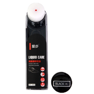 爱步液体鞋油 通用色自动防水上光补色黑色棕色皮革护理剂45ml装