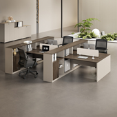 办公桌员工位财务桌职员卡座46人位现代简约挡板屏风卡座面对面坐