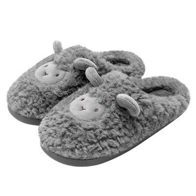 棉拖鞋男防滑厚底就爱绒保暖外穿