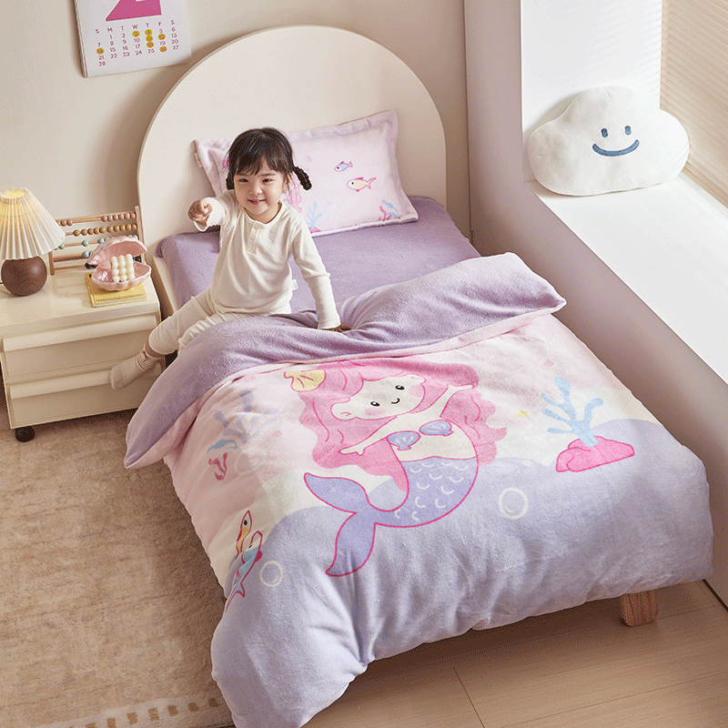 幼儿园被子三件套冬季加厚牛奶绒宝宝被套冬天被褥儿童床品六件套,婴童用品,婴童床品套件,淘宝优惠券,粉丝福利购,淘宝优惠卷