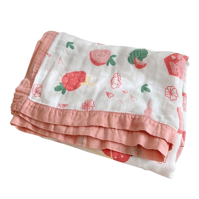 婴儿盖毯竹棉纱布吸湿透气