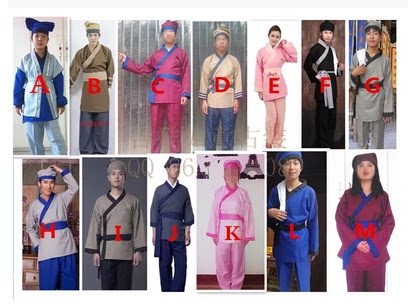 平民百姓古代农夫唐装演出服