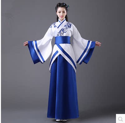 舞台正规曲裾改良风女款汉服古装