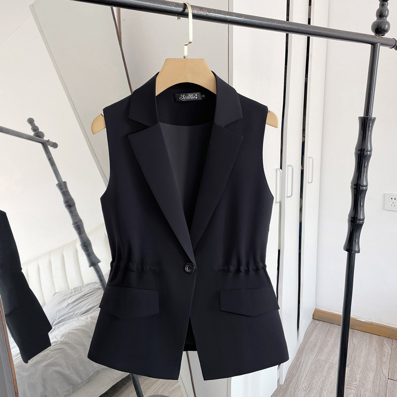 西装西装领收腰马甲时装女装精品