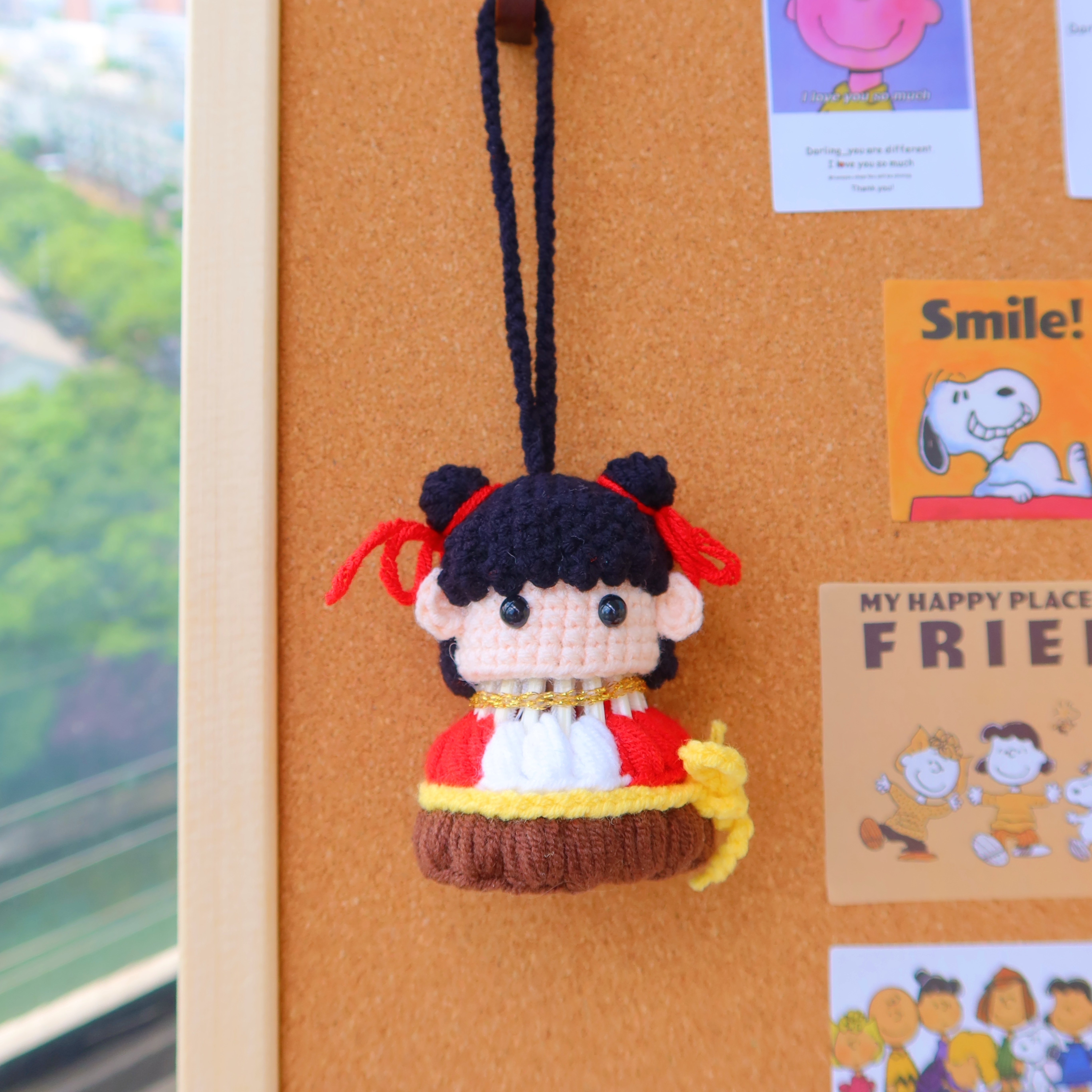 钩织成品露比哪吒手工编织卡通玩偶包羽毛球挂件毛线针织娃娃