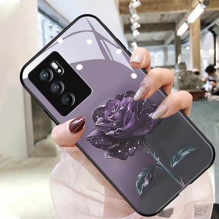 暗紫雾霾玫瑰适用oppok10pro手机壳k9新款k10x镜头全包防摔k5高级k3潮牌k1男女款k9x玻璃k7x创意奢华k7保护套