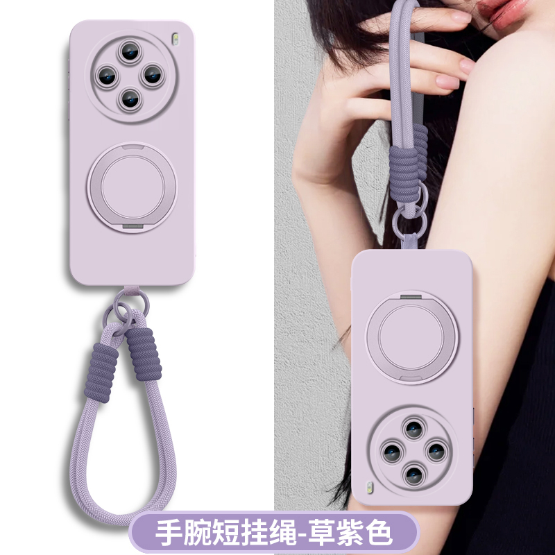 适用vivoX100手机壳X100SPro新款液态硅胶100Ultra全包防摔viv0保护套带挂绳vox支点壳带支架spor软外壳pro叉